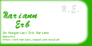 mariann erb business card